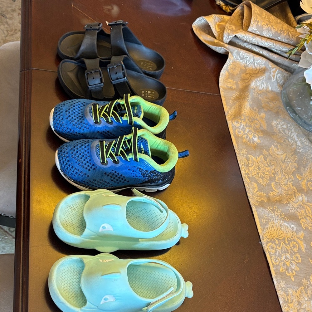 Blue and Green Kids Sneakers